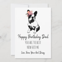 Feliz Pai De Aniversário Do Cachorro Francês