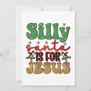 Cartão De Festividades Feliz Papai noel De Bobo De Xmas É Para Jesus