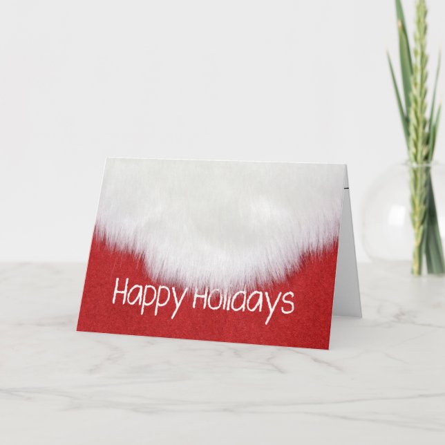 Cartão De Festividades Feliz Papai noel de férias (Frente)