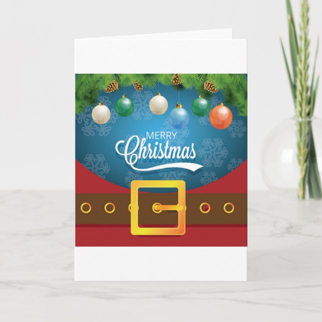 Cartão De Festividades Feliz Papai noel de Natal (Frente)