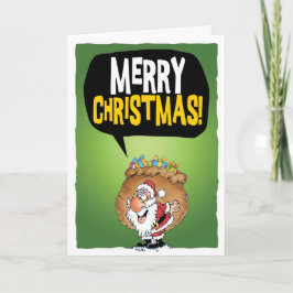 Cartão De Festividades Feliz Papai noel de Natal