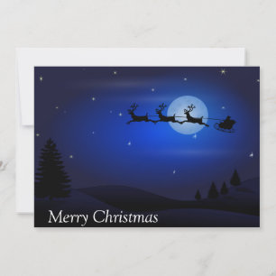 Cartão De Festividades Feliz Papai noel de Natal Sleigh
