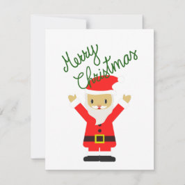 Cartão De Festividades Feliz Papai Noel está desejando um Feliz Natal