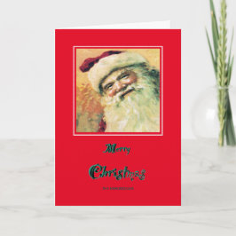 Cartão De Festividades Feliz Papai noel Feriado de Natal - Vermelho