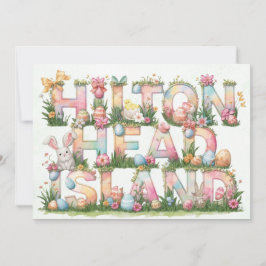 Cartão De Festividades Feliz Páscoa da Ilha de Hilton Head