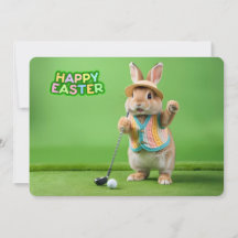 Feliz Páscoa do Coelho de Golfe da Ilha de Hilton