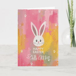 Cartão De Festividades Feliz Páscoa Mãe, Páscoa Personalizada Coelho Fofo