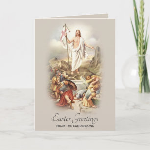 Cartão De Festividades Feliz Páscoa Oração Religiosa Vintage