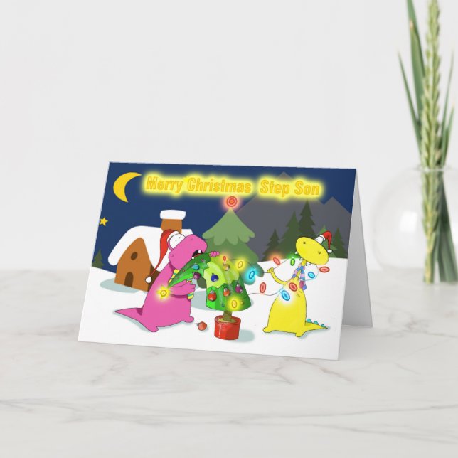 Cartão De Festividades feliz passo de natal Filho (Frente)