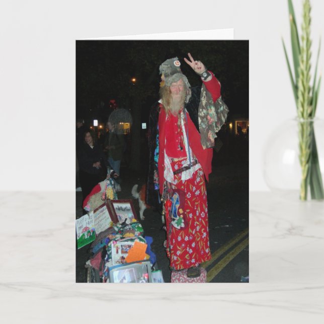 Cartão De Festividades Feliz Pau de Natal, NY (Frente)