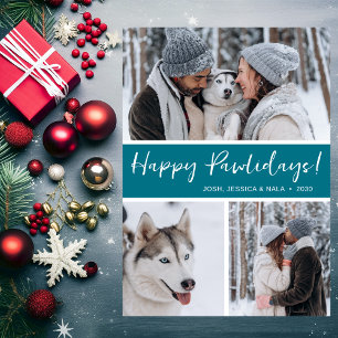 Cartão De Festividades Feliz Pawlidays 3 Foto
