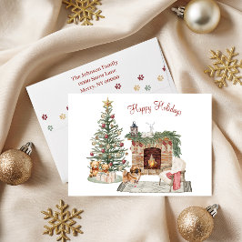 Cartão De Festividades Feliz Pawlidays Design Cachorro - Pekingese