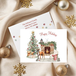 Cartão De Festividades Feliz Pawlidays Design de Cachorro - Boxer