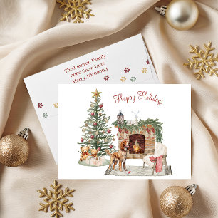 Cartão De Festividades Feliz Pawlidays Design de Cachorro - Brittany Span