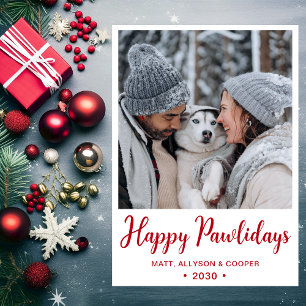 Cartão De Festividades Feliz Pawlidays Foto