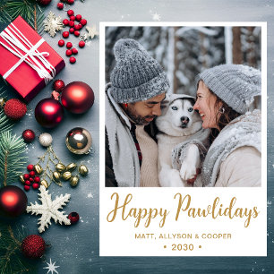 Cartão De Festividades Feliz Pawlidays Foto
