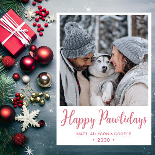 Cartão De Festividades Feliz Pawlidays Foto