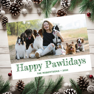 Cartão De Festividades Feliz Pawlidays Foto