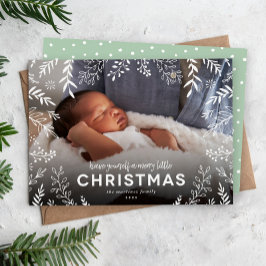 Cartão De Festividades Feliz Pequena Foto da Sobreposição Botânica de Nat