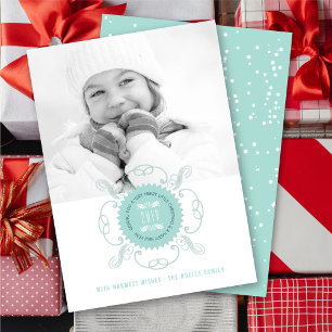 Cartão De Festividades Feliz Pequena Foto do Foco do Feliz ano novo de Na