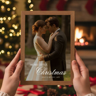 Cartão De Festividades Feliz Pequeno Natal Casal Saudação
