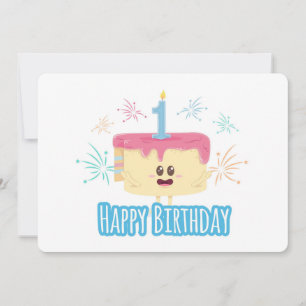 Cartão De Festividades Feliz Primeiro Aniversário
