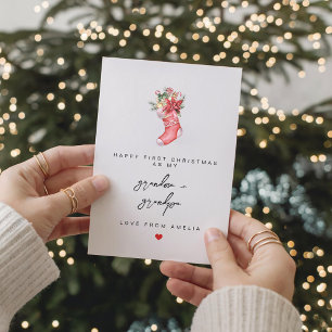 Cartão De Festividades Feliz Primeiro Natal Avô Personalizado