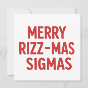 Cartão De Festividades Feliz Rizz-Natal Sigmas Natal Engraçado Snarky