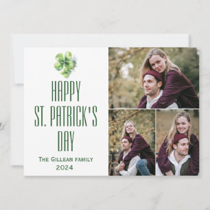 Cartão De Festividades Feliz Rua. Dia de Patrick Shamrocks Família 3 foto