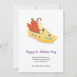 Cartão De Festividades Feliz Rua. Saudação do Dia de Nicholas