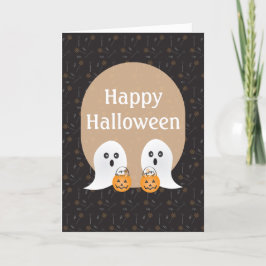Cartão De Festividades Feliz Tráfico Ou Tratamento De Fantasmas De Hallow