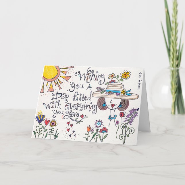 Cartão De Festividades Feliz tudo (Frente)