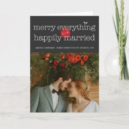 Cartão De Festividades Feliz Tudo Da Foto Felizmente Casada