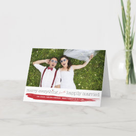 Cartão De Festividades Feliz Tudo Da Foto Felizmente Casada