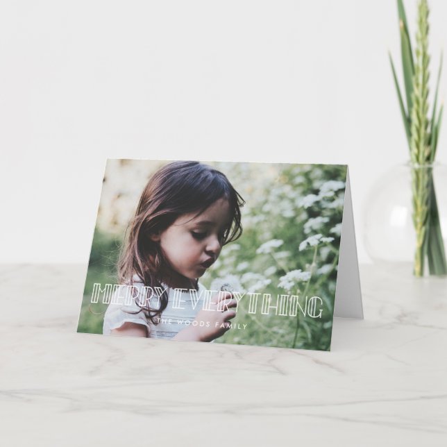 Cartão De Festividades Feliz Tudo Foto da Deco da Arte Retroativa (Frente)