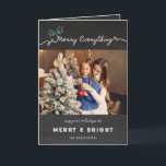 Cartão De Festividades Feliz Tudo Misturas de Chalkboard Natal<br><div class="desc">"Feliz Tudo" Russo Mistura Natal / Cartão com fotos Feriado. Cartões de foto de Natal/feriado moderno com 3 fotos separadas com design frontal, dentro e traseira. O fundo base pode ser alterado para a cor da sua escolha. A maioria do texto é editável. Arte projetada / original por gordura*fa*estanho. Fácil...</div>