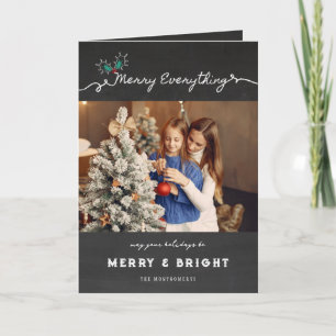 Cartão De Festividades Feliz Tudo Misturas de Chalkboard Natal