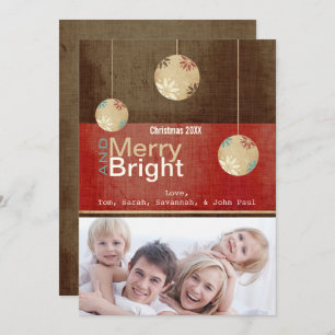 Cartão De Festividades Feliz Vermelha e Família Brilhante