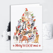 Feliz Woofmas Cachorro ao longo do Natal Pet Busin