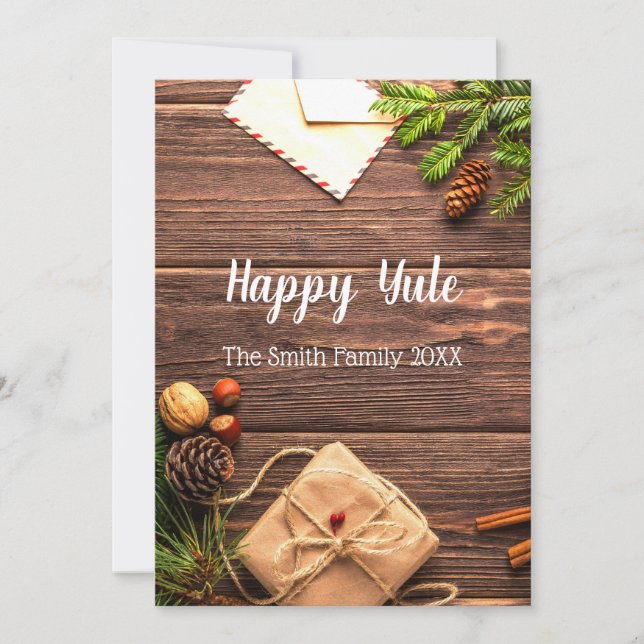 Cartão De Festividades Feliz Yule (Frente)