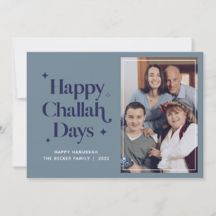 Cartão De Festividades Felizes Dias de Challah Hanukkah Foto de Família F