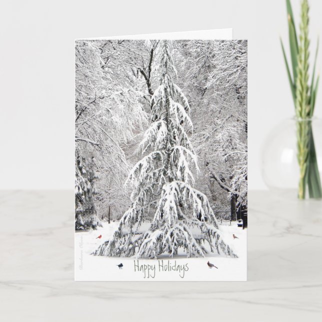 Cartão De Festividades Felizes Férias: Aproveite os Prazeres Simples - Bo (Frente)