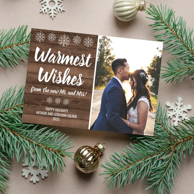 Cartão De Festividades Felizes Férias Casadas Foto Feliz de Natal (Criador carregado)
