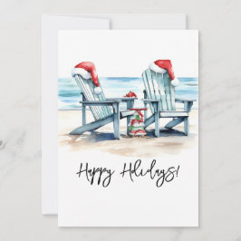Cartão De Festividades Felizes Férias da Praia!