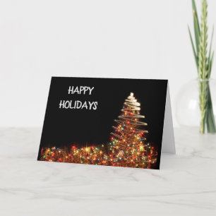 CARTÃO DE FESTIVIDADES FELIZES FÉRIAS E UM FERIADO DE FELIZ ANO NOVO 