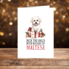 Cartão De Festividades Felizes Férias Felizes em Maltês