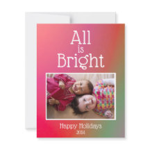 Felizes Férias Tudo é Brilhante Vermelho Verde Omb