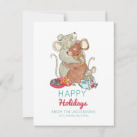 Felizes Festas Família Rato