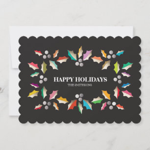 CARTÃO DE FESTIVIDADES FELIZES HOLIDAYS