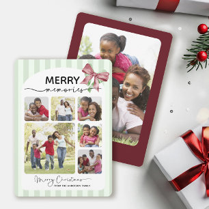 Cartão De Festividades Felizes Memórias Arco de Colagem Fotográfica Natal